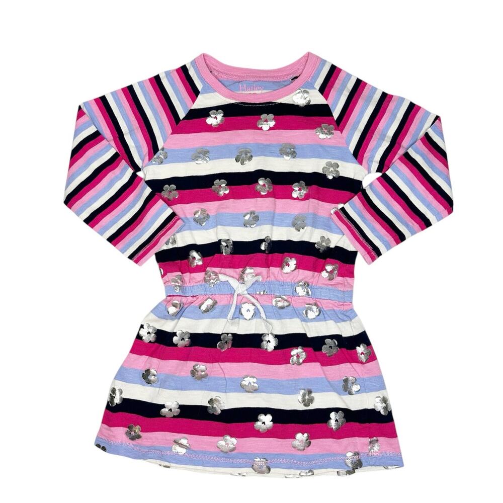 Hatley Striped Long Sleeve Dress Size 4